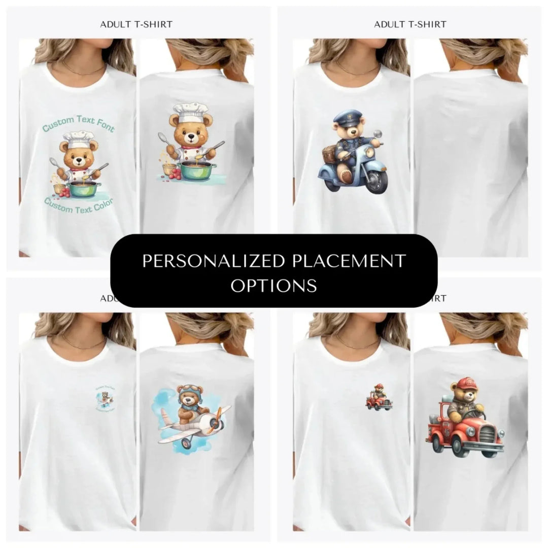 Cute-Teddy-Bear-Professions-custom-adult-t-shirt-design-placement-front-back-pocket-artfulane