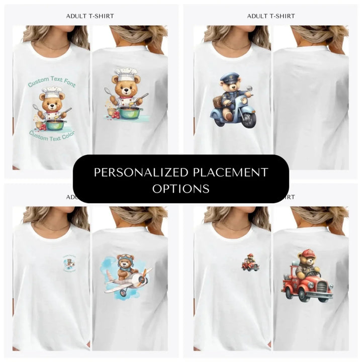 Cute-Teddy-Bear-Professions-custom-adult-t-shirt-design-placement-front-back-pocket-artfulane