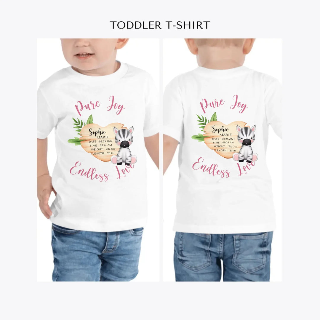 Cute-Zebra-Safari-Baby-Announcement-personalized-toddler-t-shirt-artfulane