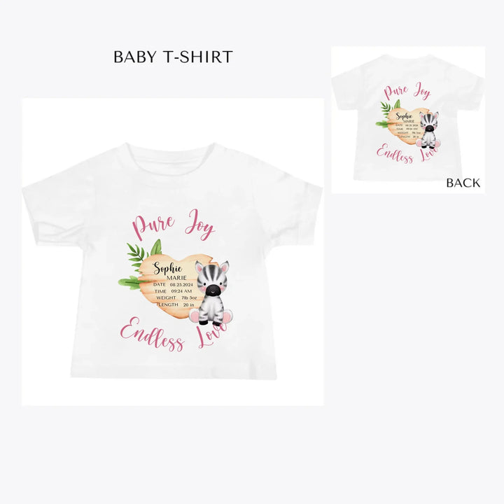 Cute-Zebra-Safari-Baby-Announcement-custom-baby-t-shirt-artfulane