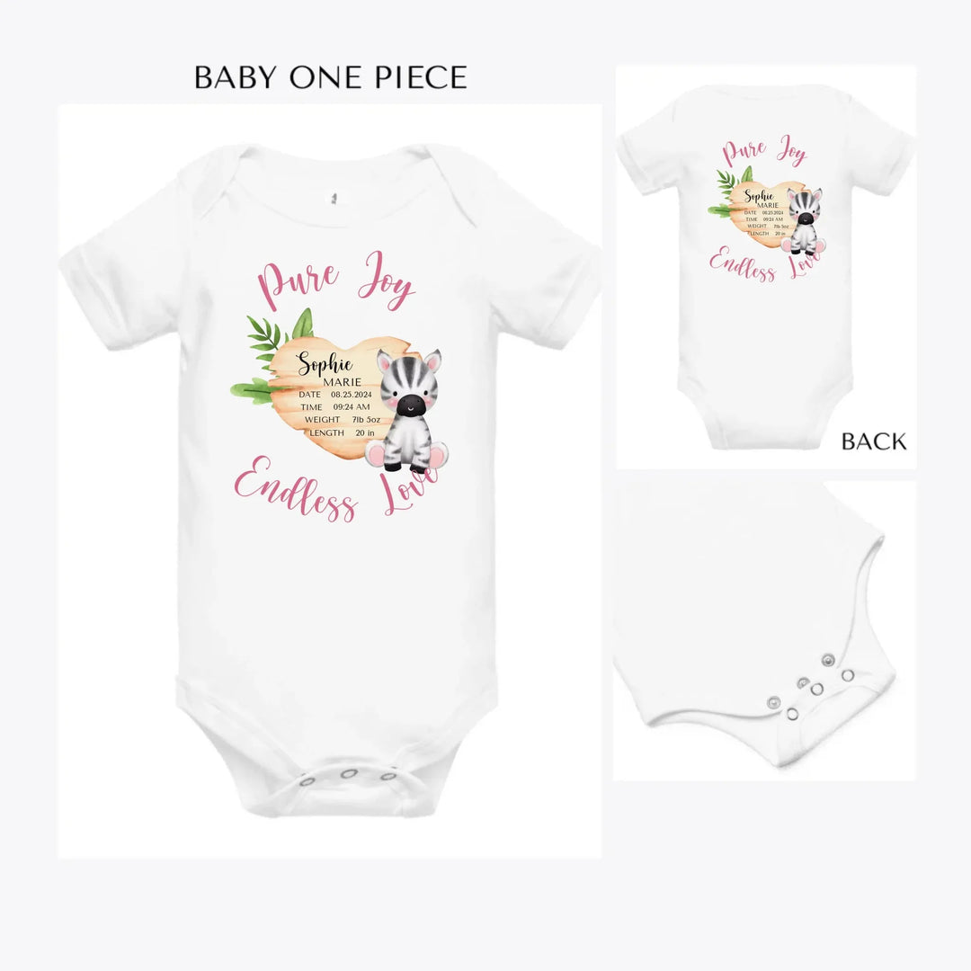 Cute-Zebra-Safari-Baby-Announcement-custom-baby-onesie-artfulane