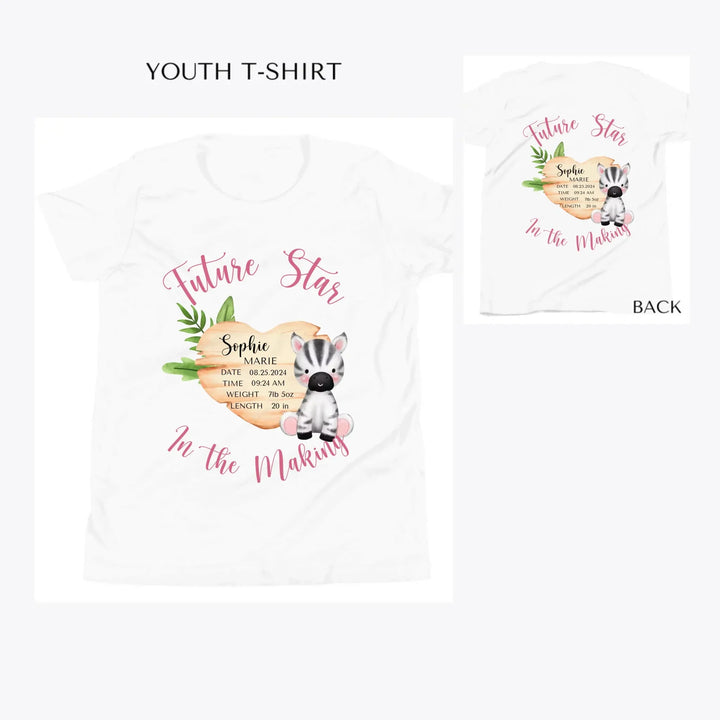 Cute-Zebra-Safari-Baby-Announcement-custom-youth-t-shirt-artfulane