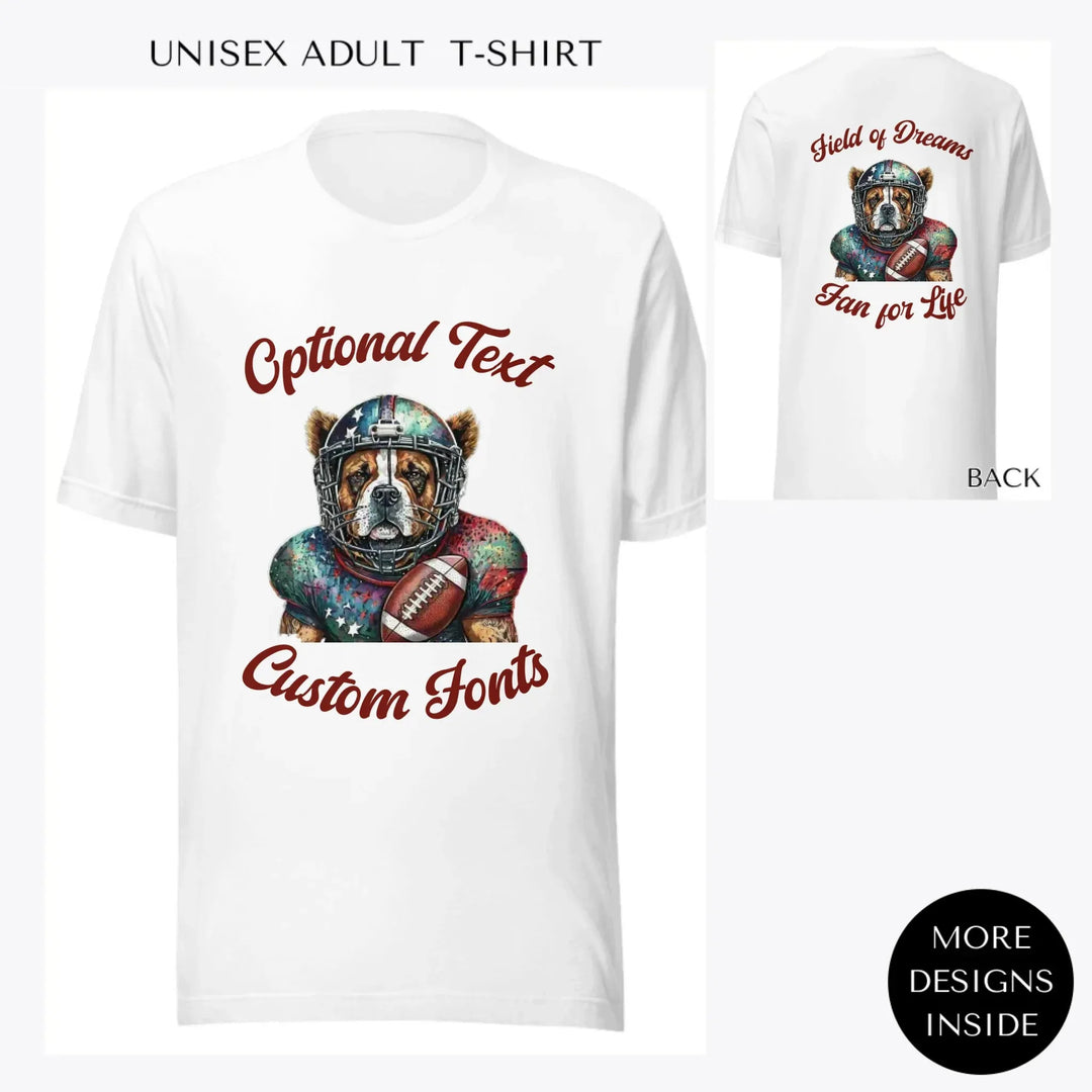 Dog-Football-custom-men-unisex-adult-t-shirt-artfulane