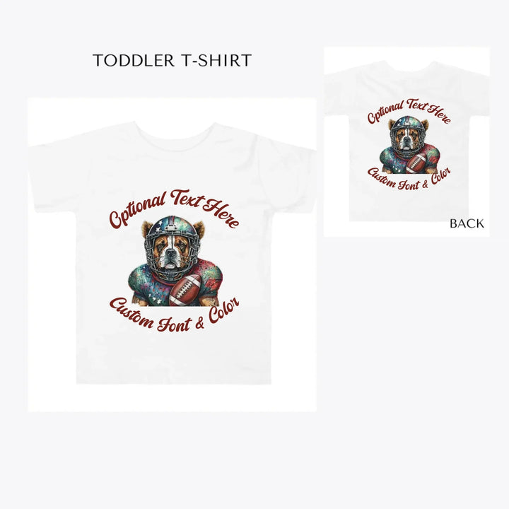Dog-Football-toddler-custom-t-shirt-artfulane