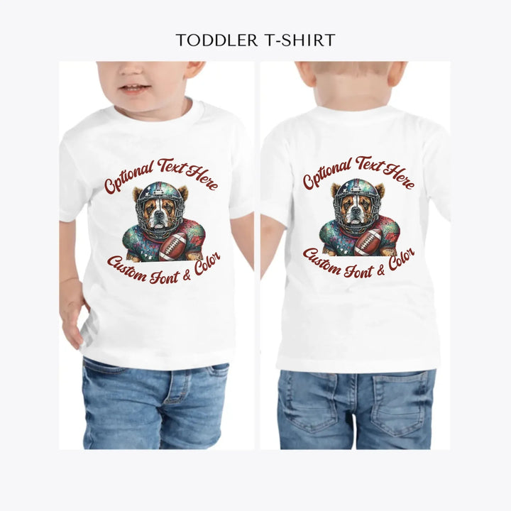Dog-Football-personalized-toddler-t-shirt-artfulane