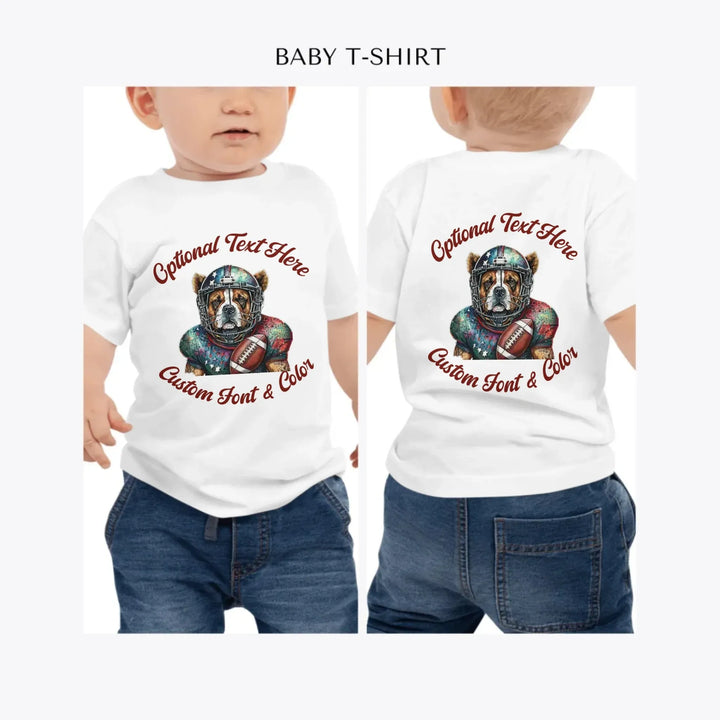 Dog-Football-personalized-baby-t-shirt-artfulane