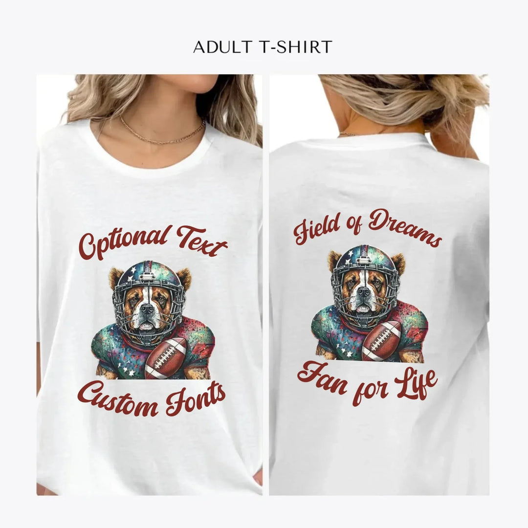 Dog-Football-personalized-women-unisex-adult-t-shirt-artfulane