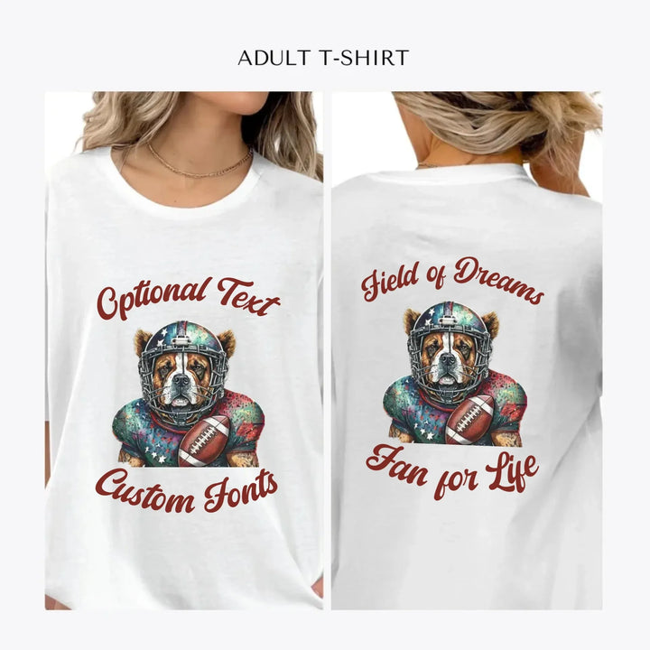 Dog-Football-personalized-women-unisex-adult-t-shirt-artfulane
