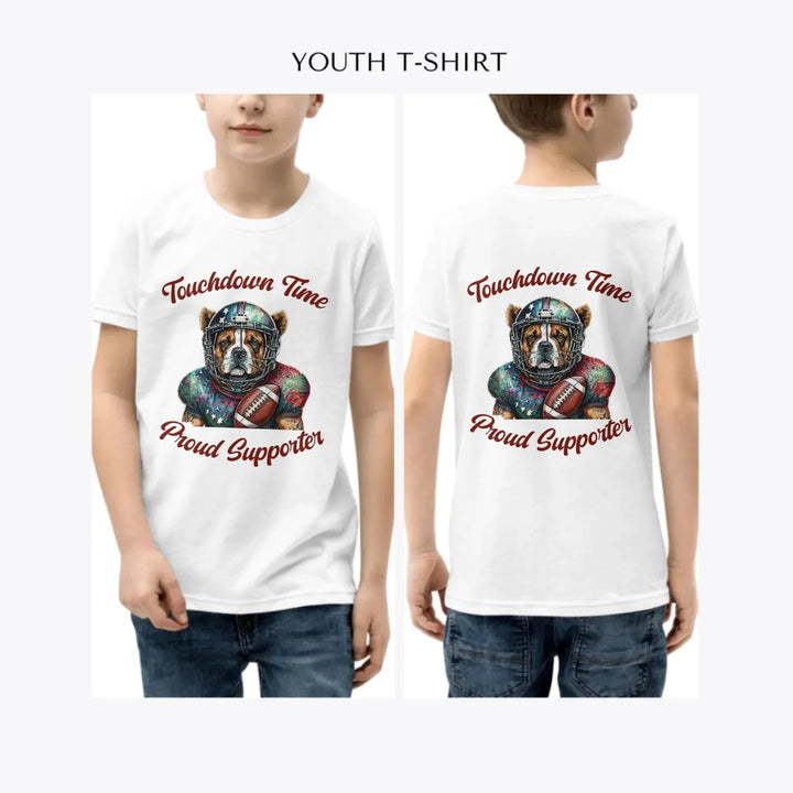 Dog-Football-custom-youth-boy-t-shirt-artfulane
