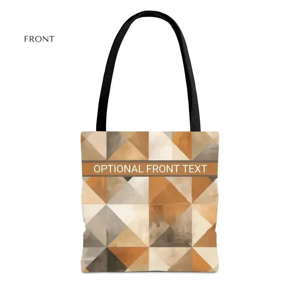 Custom Earthy Geometric Tote Bags - ARTFULANE