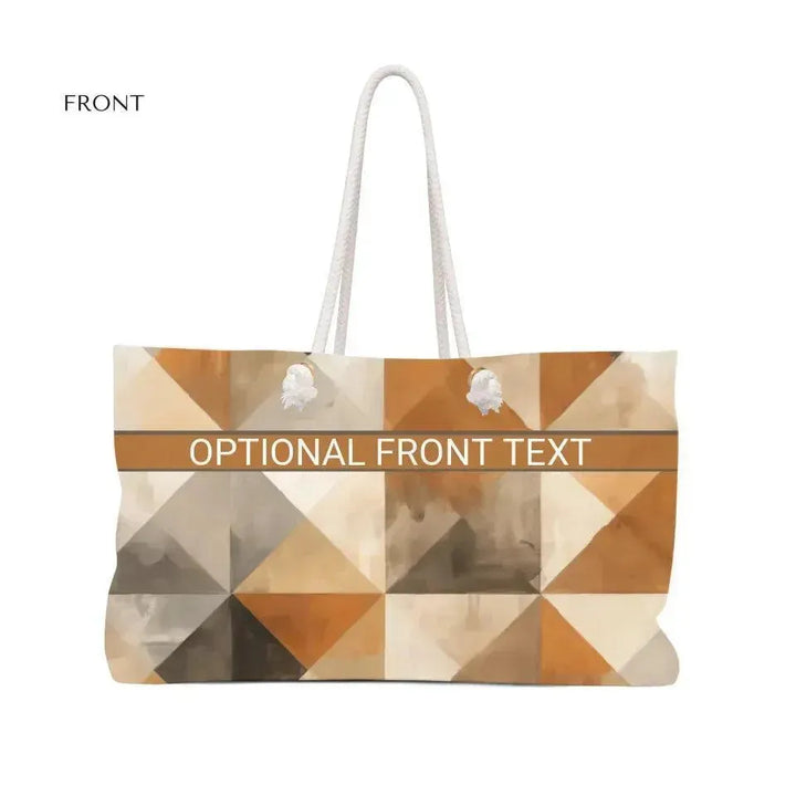 Custom Earthy Geometric Tote Bags - ARTFULANE