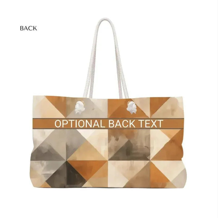 Custom Earthy Geometric Tote Bags - ARTFULANE