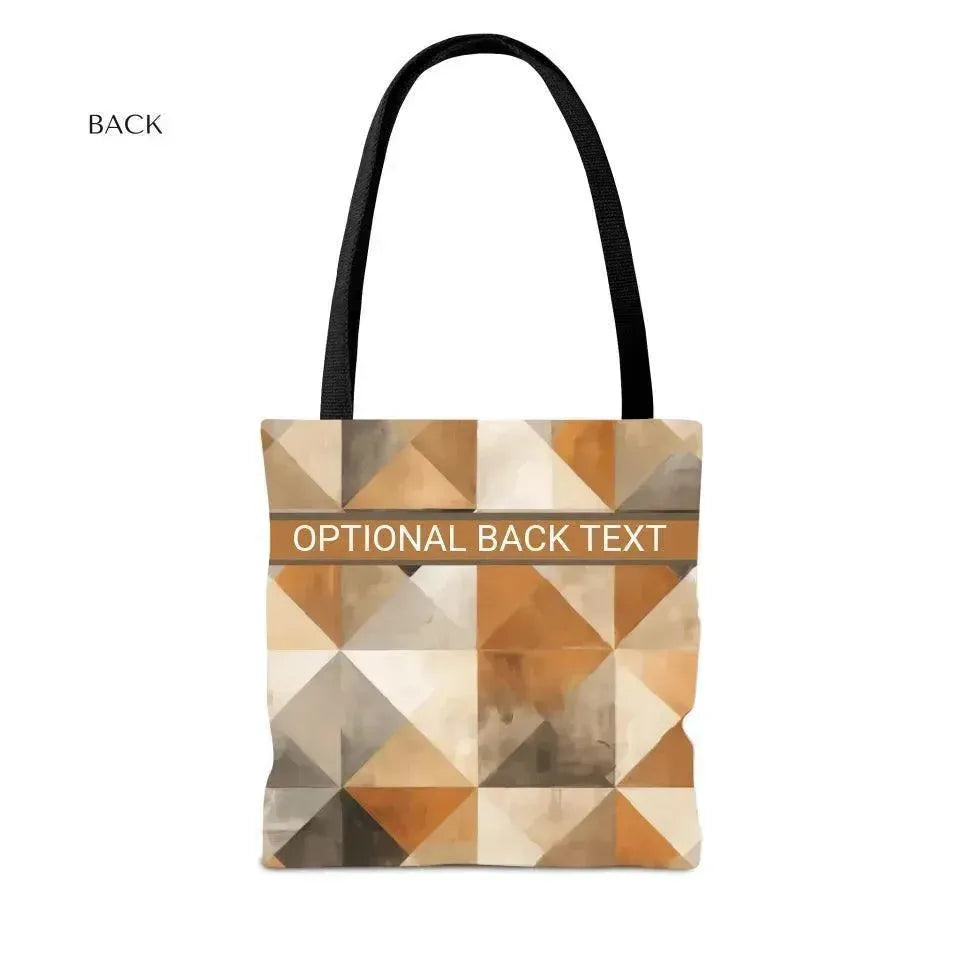 Custom Earthy Geometric Tote Bags - ARTFULANE
