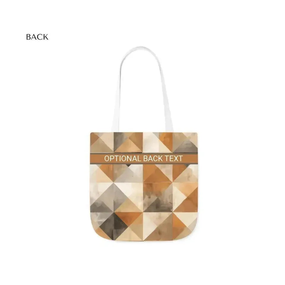 Custom Earthy Geometric Tote Bags - ARTFULANE