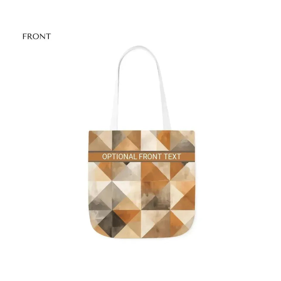 Custom Earthy Geometric Tote Bags - ARTFULANE