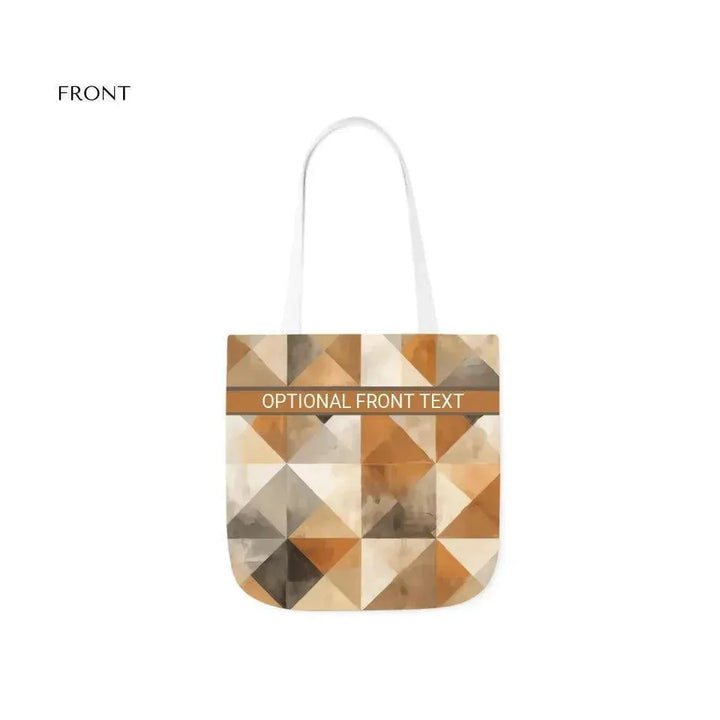 Custom Earthy Geometric Tote Bags - ARTFULANE