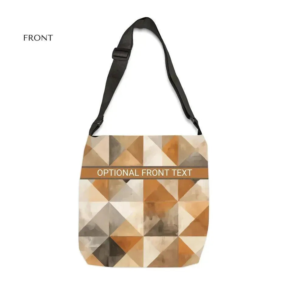 Custom Earthy Geometric Tote Bags - ARTFULANE