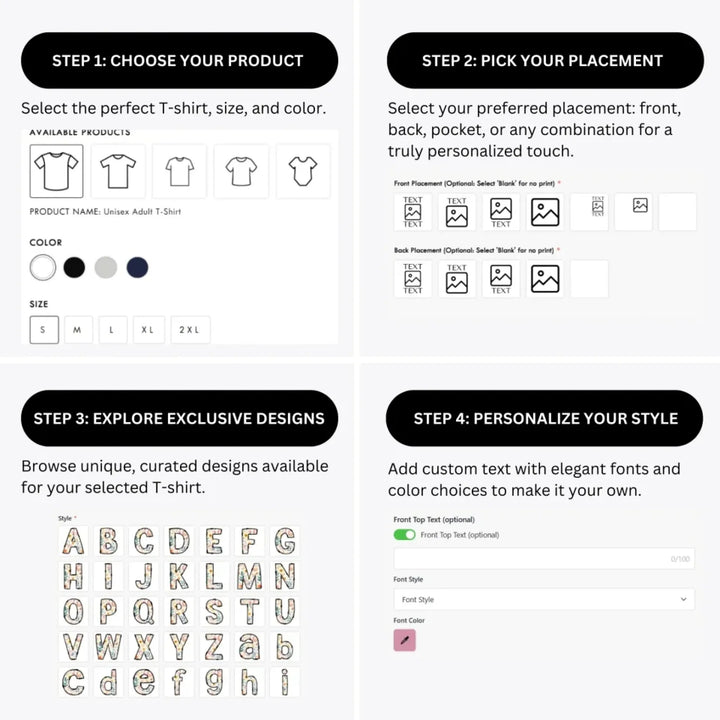 how-to-design-custom-Easter-Doodle-Letter-Initial-t-shirt-personalization-options-artfulane