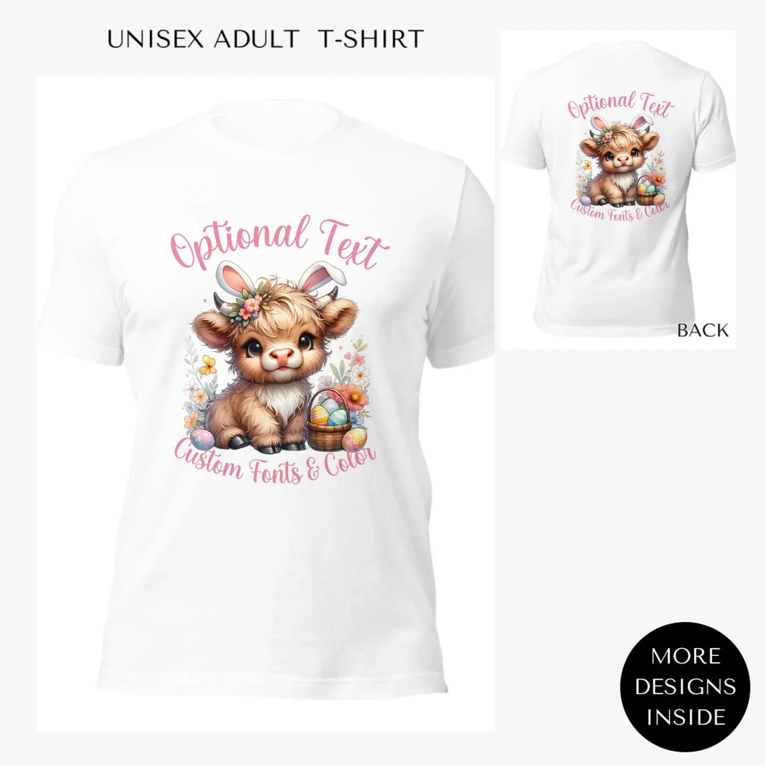 Easter-Highland-Cow-custom-women-unisex-adult-t-shirt-artfulane