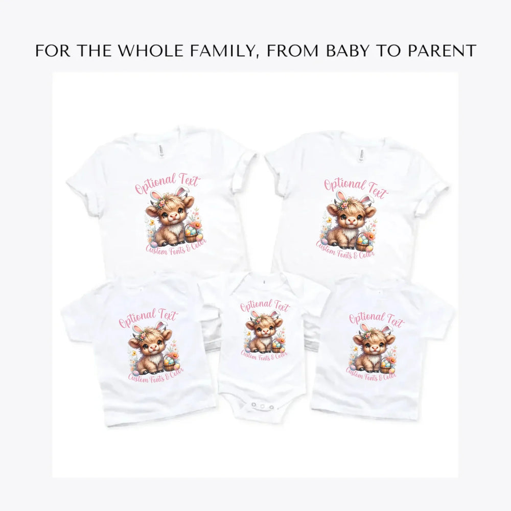 Easter-Highland-Cow-custom-t-shirts-adult-youth-toddler-baby-sizes-artfulane