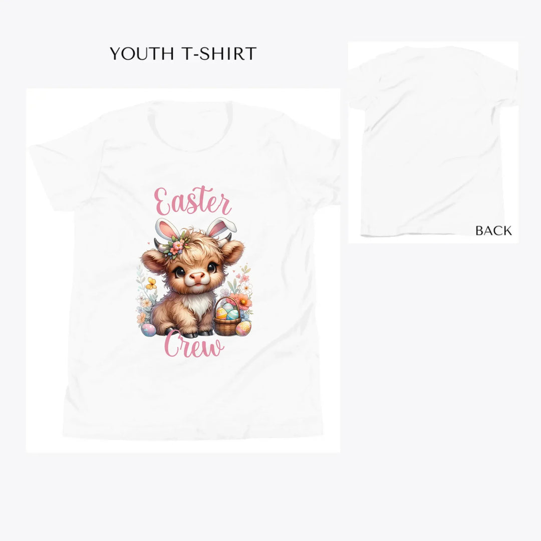 Easter-Highland-Cow-custom-youth-t-shirt-artfulane