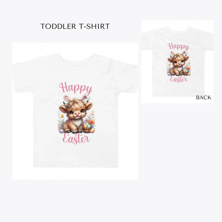 Easter-Highland-Cow-toddler-custom-t-shirt-artfulane