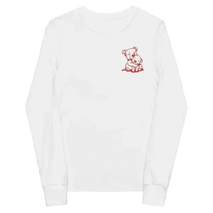 Custom Embroidered Animal Hug Long Sleeve T-Shirt - ARTFULANE