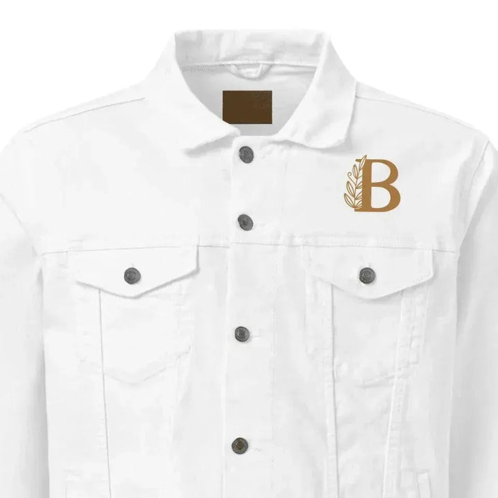 Custom Embroidered Autumn Leaf Monogram Jacket - ARTFULANE