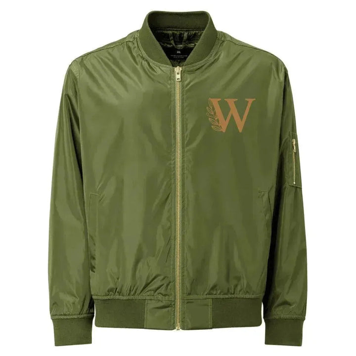 Custom Embroidered Autumn Leaf Monogram Jacket - ARTFULANE