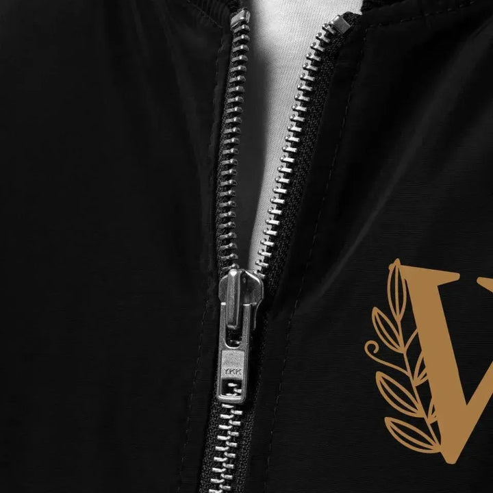 Custom Embroidered Autumn Leaf Monogram Jacket - ARTFULANE