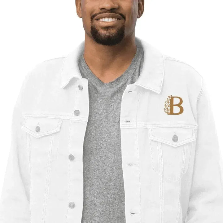 Custom Embroidered Autumn Leaf Monogram Jacket - ARTFULANE