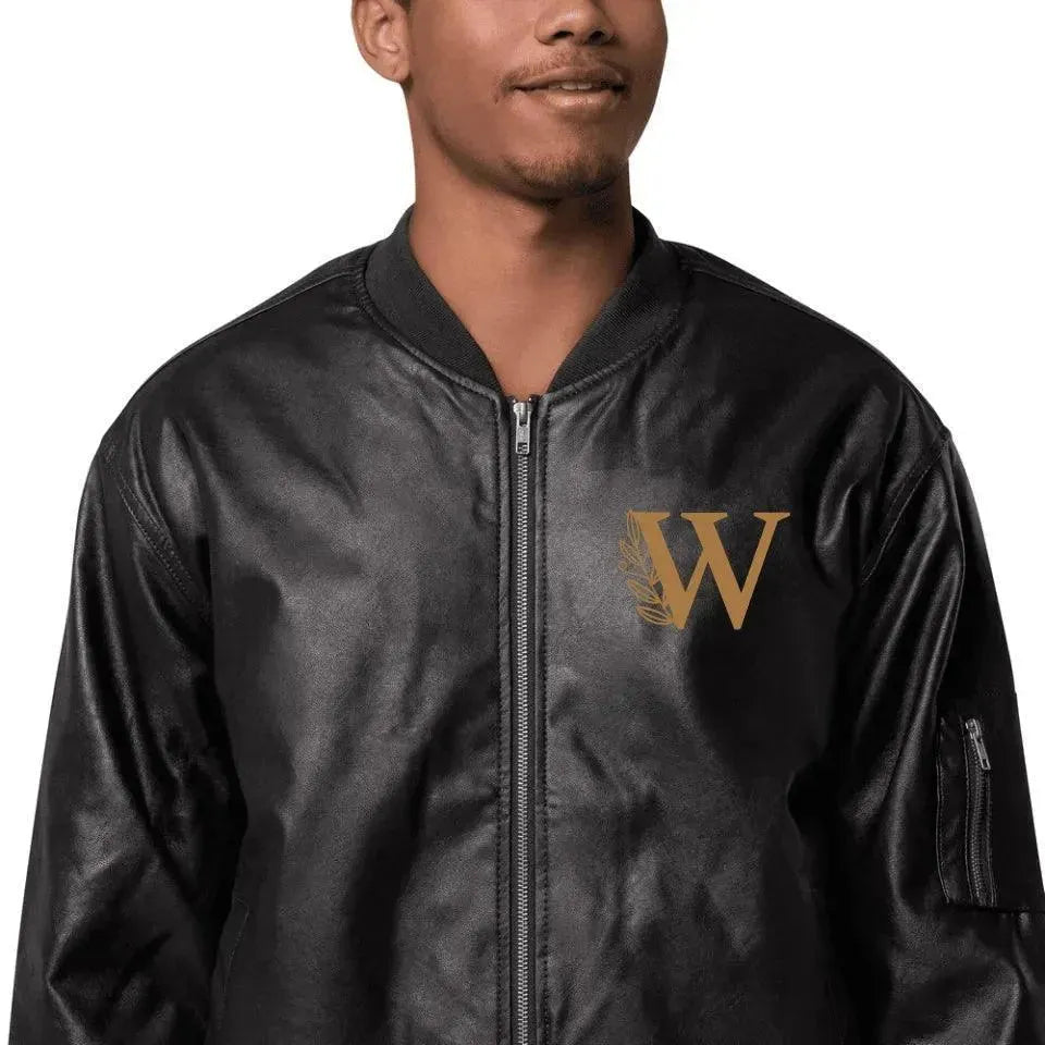 Custom Embroidered Autumn Leaf Monogram Jacket - ARTFULANE