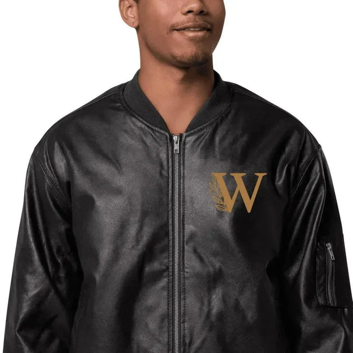 Custom Embroidered Autumn Leaf Monogram Jacket - ARTFULANE