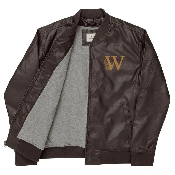 Custom Embroidered Autumn Leaf Monogram Jacket - ARTFULANE
