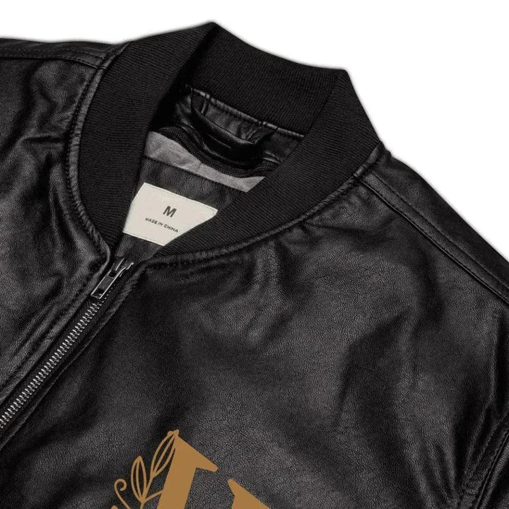 Custom Embroidered Autumn Leaf Monogram Jacket - ARTFULANE