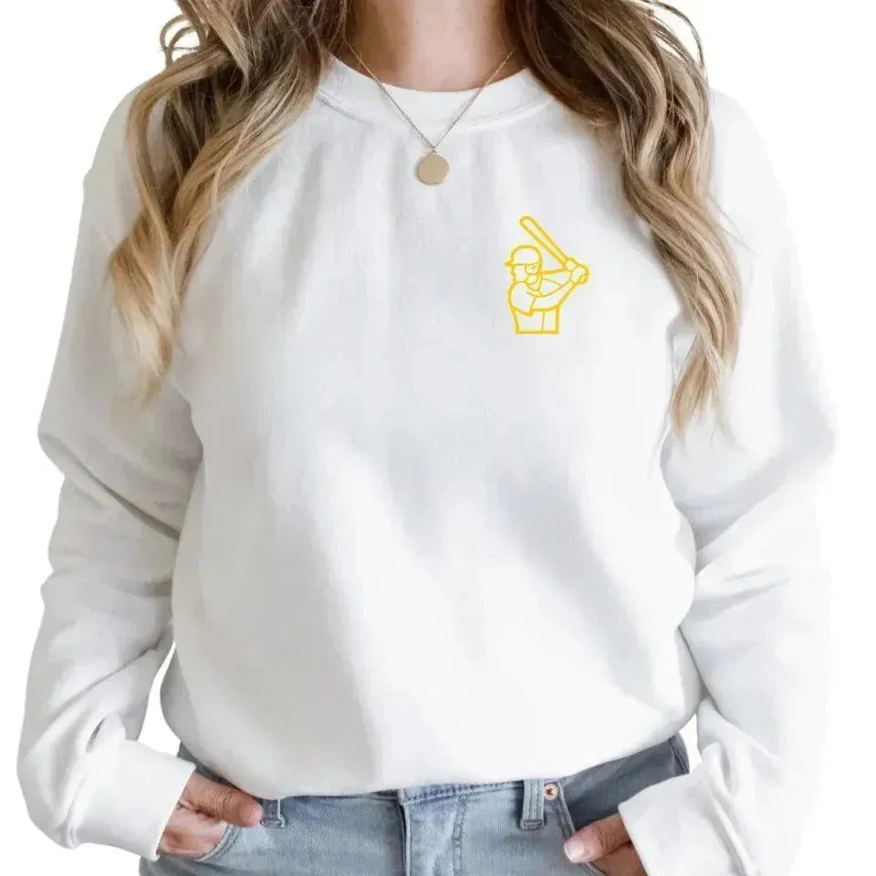 Custom Embroidered Baseball Icons Hoodie and Sweatshirt - ARTFULANE