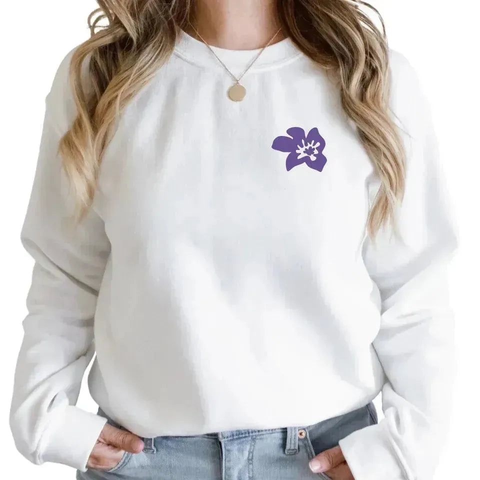 Custom Embroidered Boho Flowers Hoodie and Sweatshirt - ARTFULANE