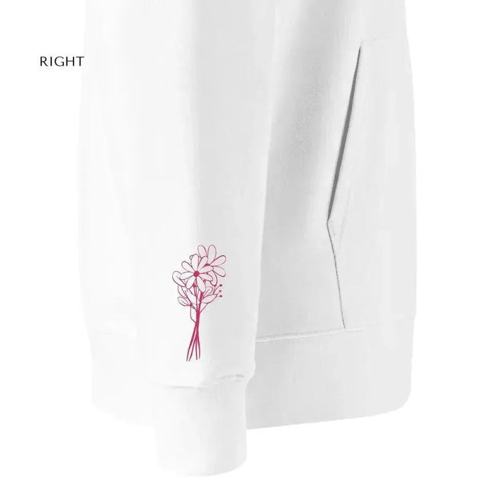 Custom Embroidered Bunch of Flowers Line Art Sweatshirt and Hoodie - ARTFULANE