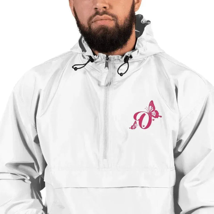Custom Embroidered Butterflies Initial Jacket - ARTFULANE