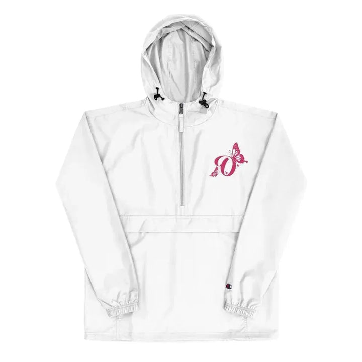 Custom Embroidered Butterflies Initial Jacket - ARTFULANE