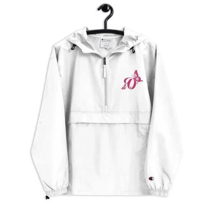 Custom Embroidered Butterflies Initial Jacket - ARTFULANE
