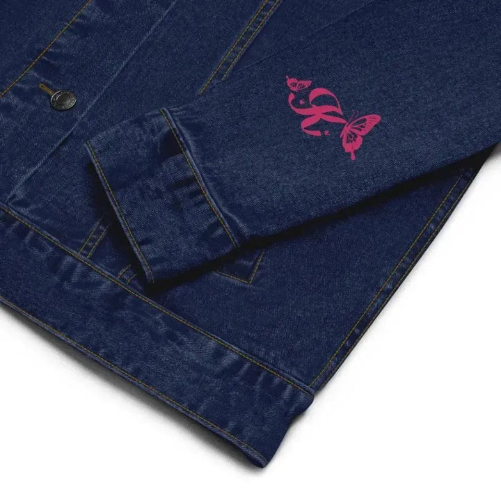 Custom Embroidered Butterflies Initial Jacket - ARTFULANE