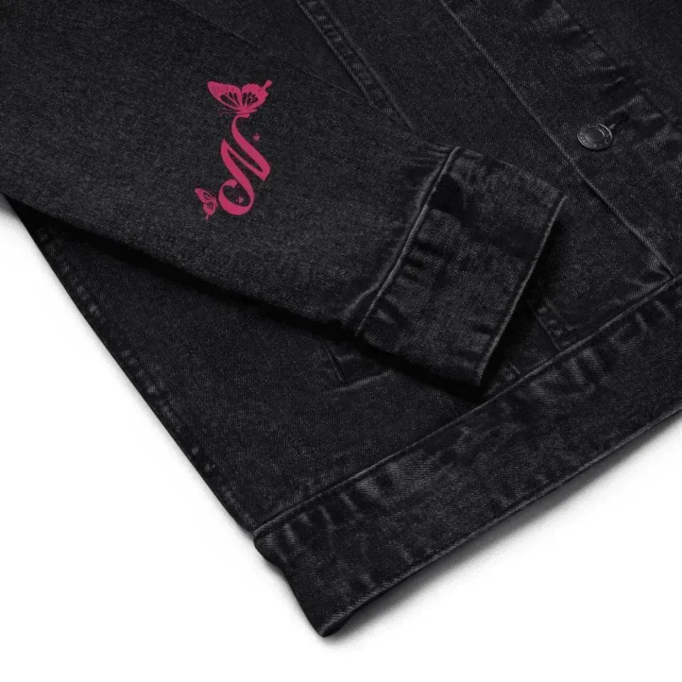 Custom Embroidered Butterflies Initial Jacket - ARTFULANE