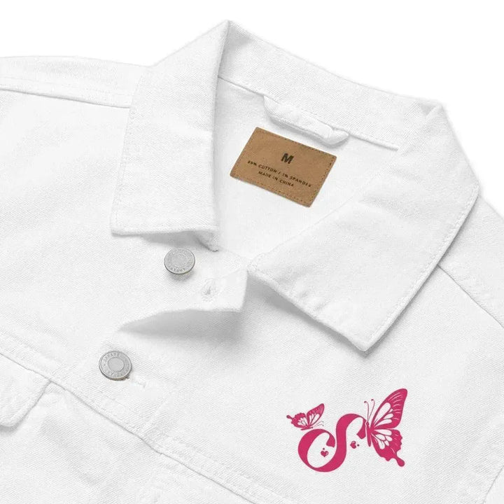 Custom Embroidered Butterflies Initial Jacket - ARTFULANE