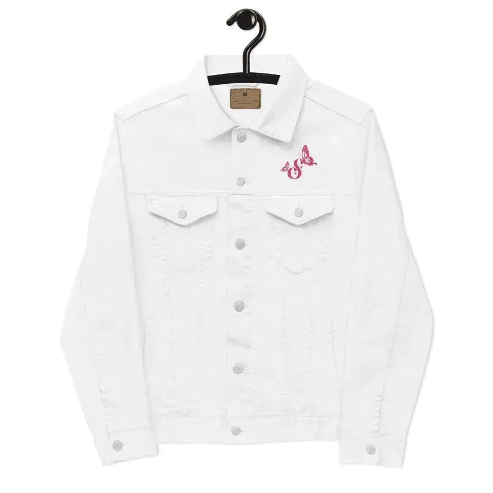 Custom Embroidered Butterflies Initial Jacket - ARTFULANE