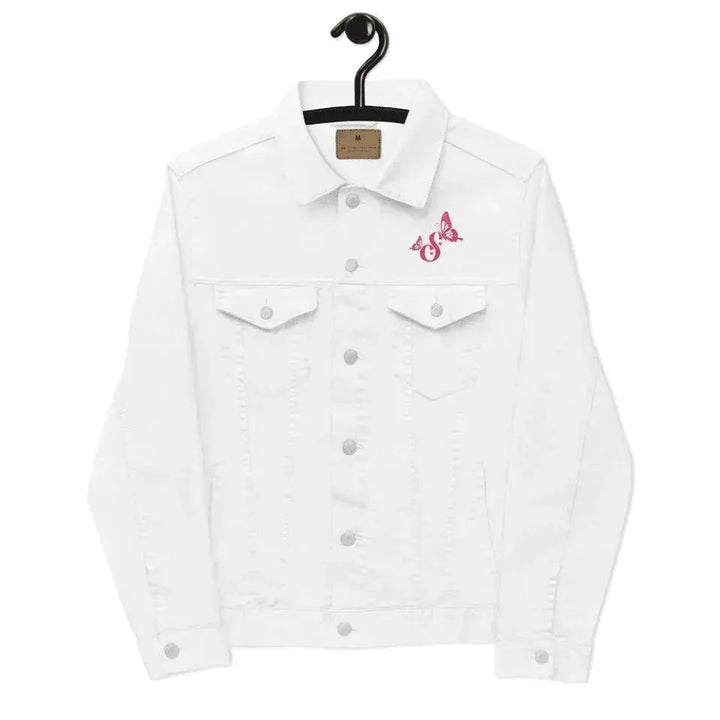 Custom Embroidered Butterflies Initial Jacket - ARTFULANE