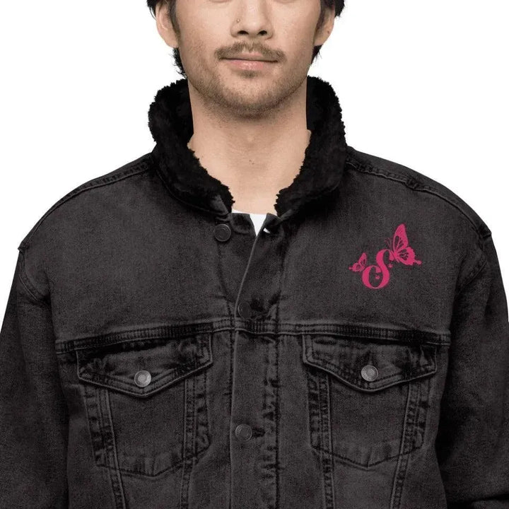 Custom Embroidered Butterflies Initial Jacket - ARTFULANE