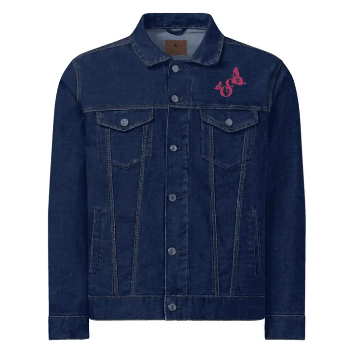 Custom Embroidered Butterflies Initial Jacket - ARTFULANE