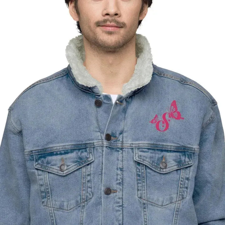 Custom Embroidered Butterflies Initial Jacket - ARTFULANE