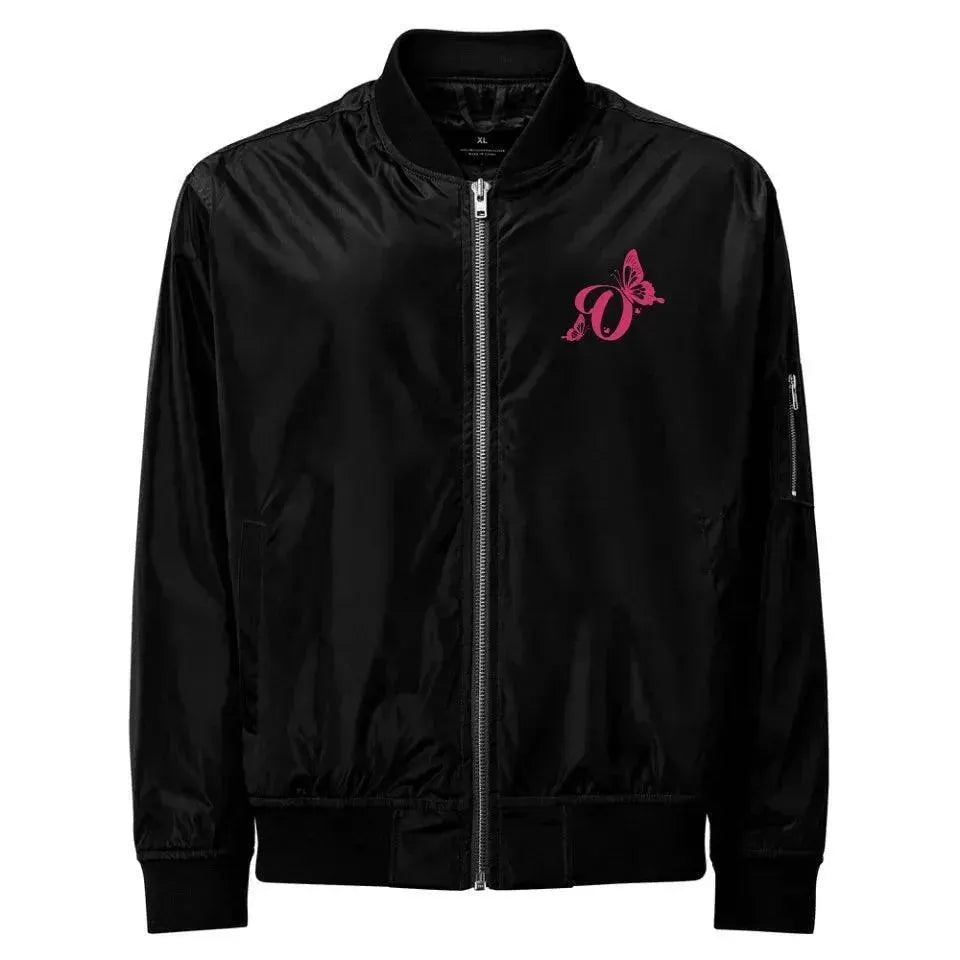 Custom Embroidered Butterflies Initial Jacket - ARTFULANE